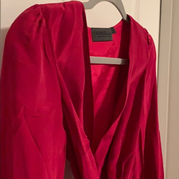 Carmella Michli X Revolve 100% Silk Dress Berry - Picture 12 of 14